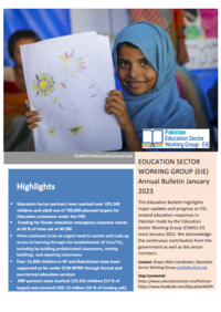Pakistan Education Sector Working Group (EiE) Annual Bulletin January 2023