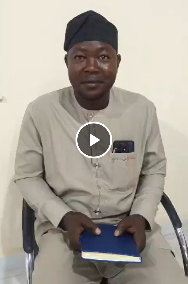 Nigerian educator being interviewed