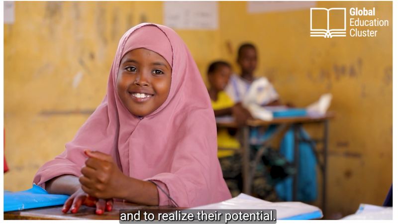 Video capture of girl smiling